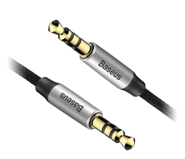 BASEUS Audio Jack 3,5 - Jack 3,5 Yiven 1,5 m czarno - srebrny CAM30-CS1 - 1178292 - zdjęcie 2